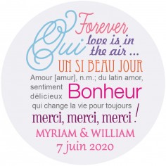 Autocollant personnalisé "lovely day"