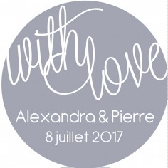 Autocollant personnalisé "love etc."