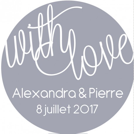 Autocollant personnalisé "love etc."