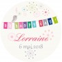 Autocollant personnalisé "a happy day"