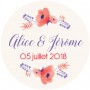 Autocollant personnalisé "poppy"