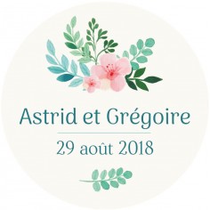 Autocollant personnalisé "fleur des champs"