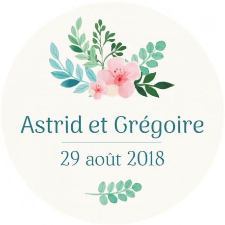 Autocollant personnalisé "fleur des champs"