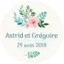 Autocollant personnalisé "fleur des champs"