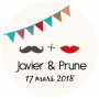 Autocollant personnalisé toi&moi