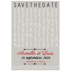 Save the date "mots mélés"