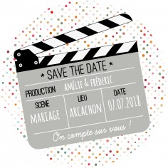 Magnet save the date "cinema"