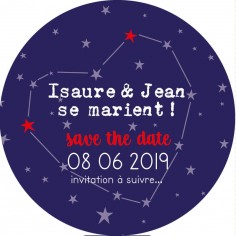 Magnet save the date "amour infini"