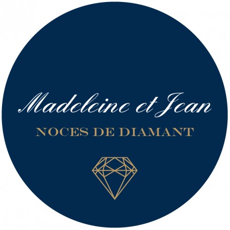Sticker personnalisé noces de diamant 