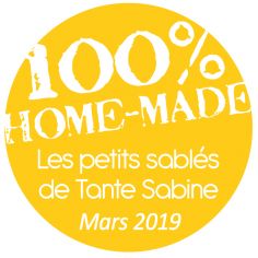 autocollant personnalisé "100% home made"
