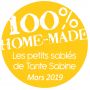 autocollant personnalisé "100% home made"