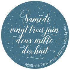 Autocollant personnalisé "Calligraphie"