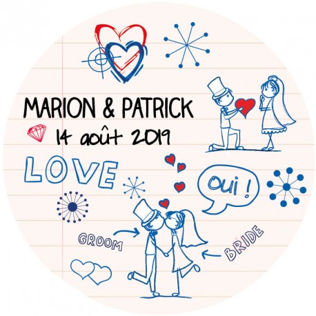 Autocollant personnalisé "notebook"