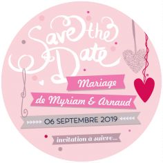 Sticker save the date "prelude"