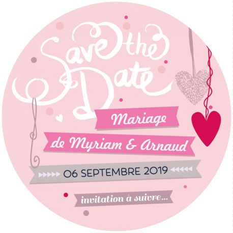 Sticker save the date "prelude"