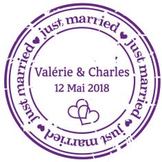 Autocollant personnalisé "just married"