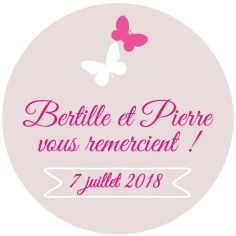 Autocollant personnalisé "les papillons"