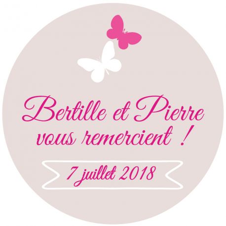 Autocollant personnalisé "les papillons"