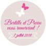 Autocollant personnalisé "les papillons"