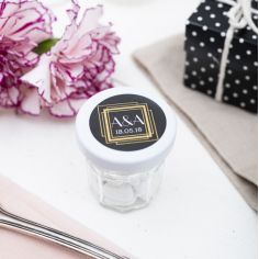 Le mini pot de confiture vide personnalisé 