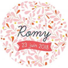 Autocollant baptême "Mutine"