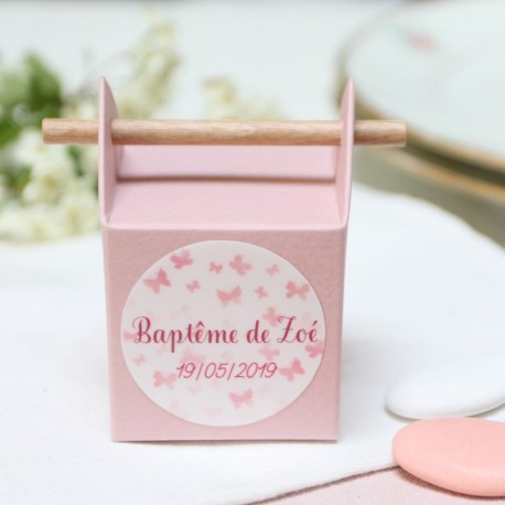 La pop up vieux rose "papillons"