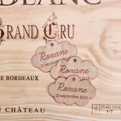 L'étiquette bois personnalisée "nuage"