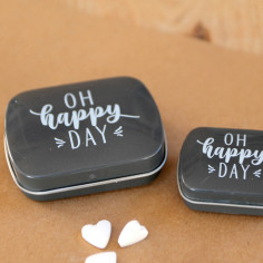 Mini boite de bonbons "oh happy day"