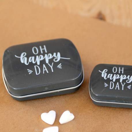 Mini boite de bonbons "oh happy day"