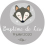 Sticker baptême "p'tit loup"