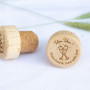 Bouchon personnalisé tête bois