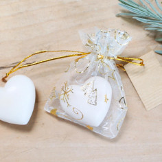 Savon coeur dans sa pochette Noël
