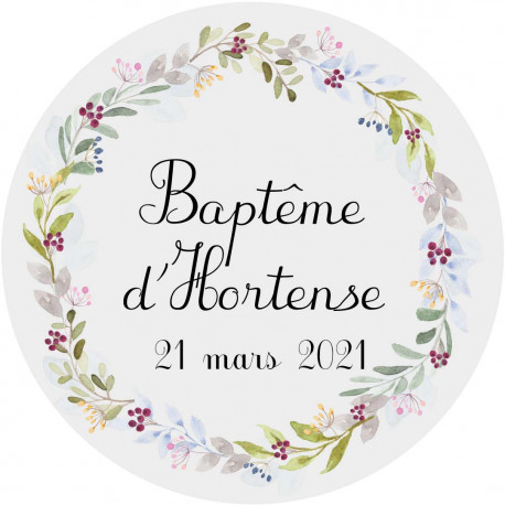 Sticker baptême "sweet days"