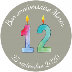 Autocollant anniversaire "lumix"