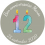 Autocollant anniversaire "lumix"