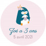 Sticker anniversaire "Petit pingouin"