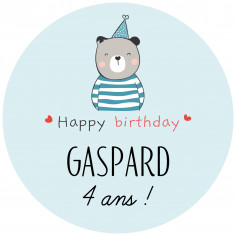 Sticker anniversaire "Ted"