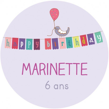 Sticker anniversaire "sweet birthday"