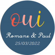 Autocollant personnalisé "oui"