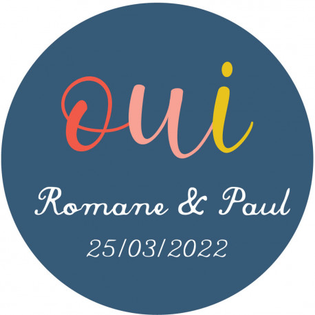 Autocollant personnalisé "oui"