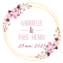 Autocollant personnalisé camélia