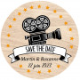 Le magnet bois save the date cinéma 