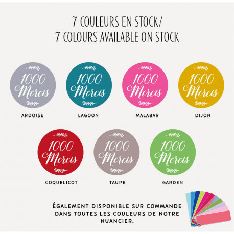 Sticker merci ( 70 couleurs)