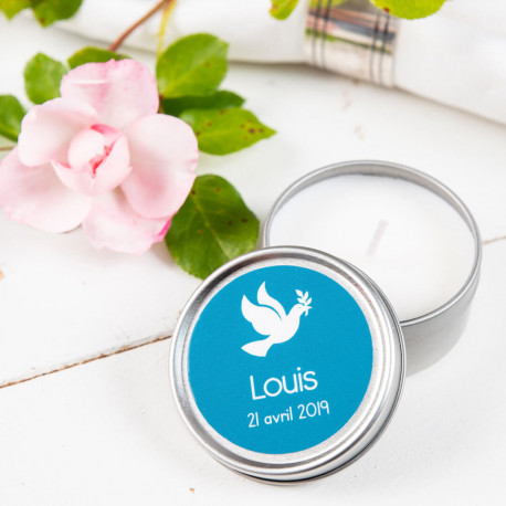 La petite bougie souvenir de baptême 
