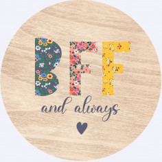 Le magnet bois BFF (couleur)