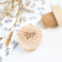 Bouchon de vin réutilisable en bois "thank you"