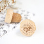 Bouchon de vin réutilisable en bois "thank you"