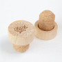 Bouchon de vin réutilisable en bois "thank you"