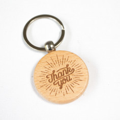 Le porte clé bois personnalisé - modèle Thank You
