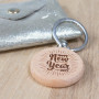 Le porte clé bois happy new year 2022